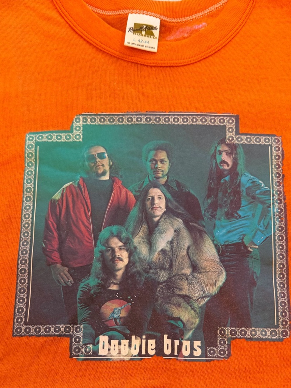 Womens 100% Cotton Russell Band T Shirt ft the Doobie brothers, size L like new! - Picture 10 of 12